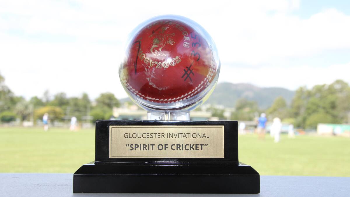 The "Spirit of Cricket" trophy went to the Gloucester side in their match against Port Macquarie. Picture supplied.