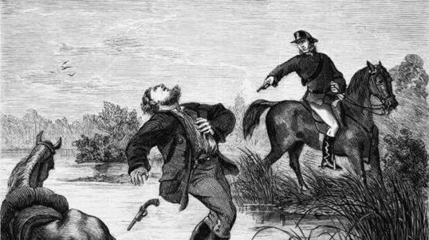 The death of Captain Thunderbolt in 1870 as seen by Samuel Calvert. Photo: State Library of Victoria.