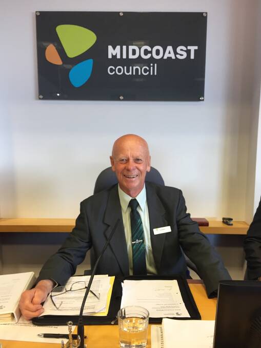 Elected: A preferential vote by the 11 MidCoast councillors has seen David West become mayor of the inaugural council. Photo: Lauren Green.