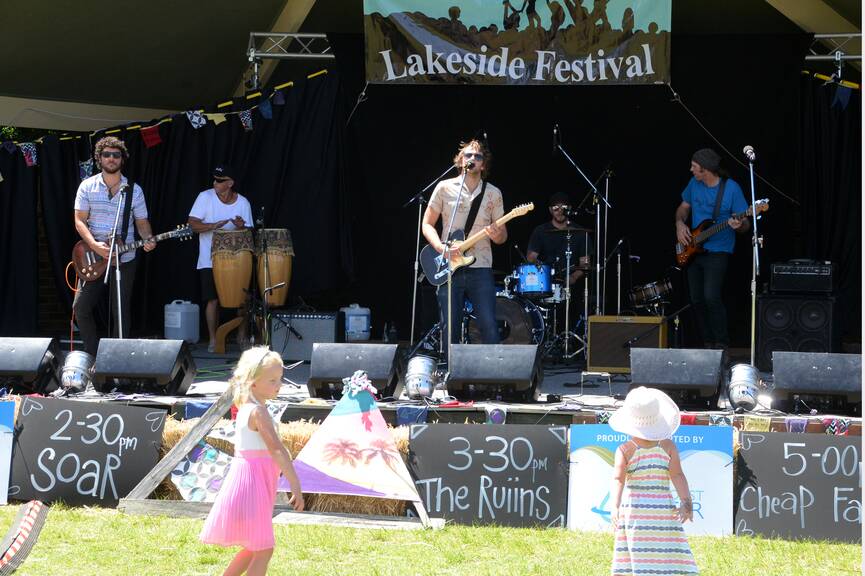 The Lakeside Festival is on this weekend. Pictured is Newcastle band Harrys Lookout performing last year.