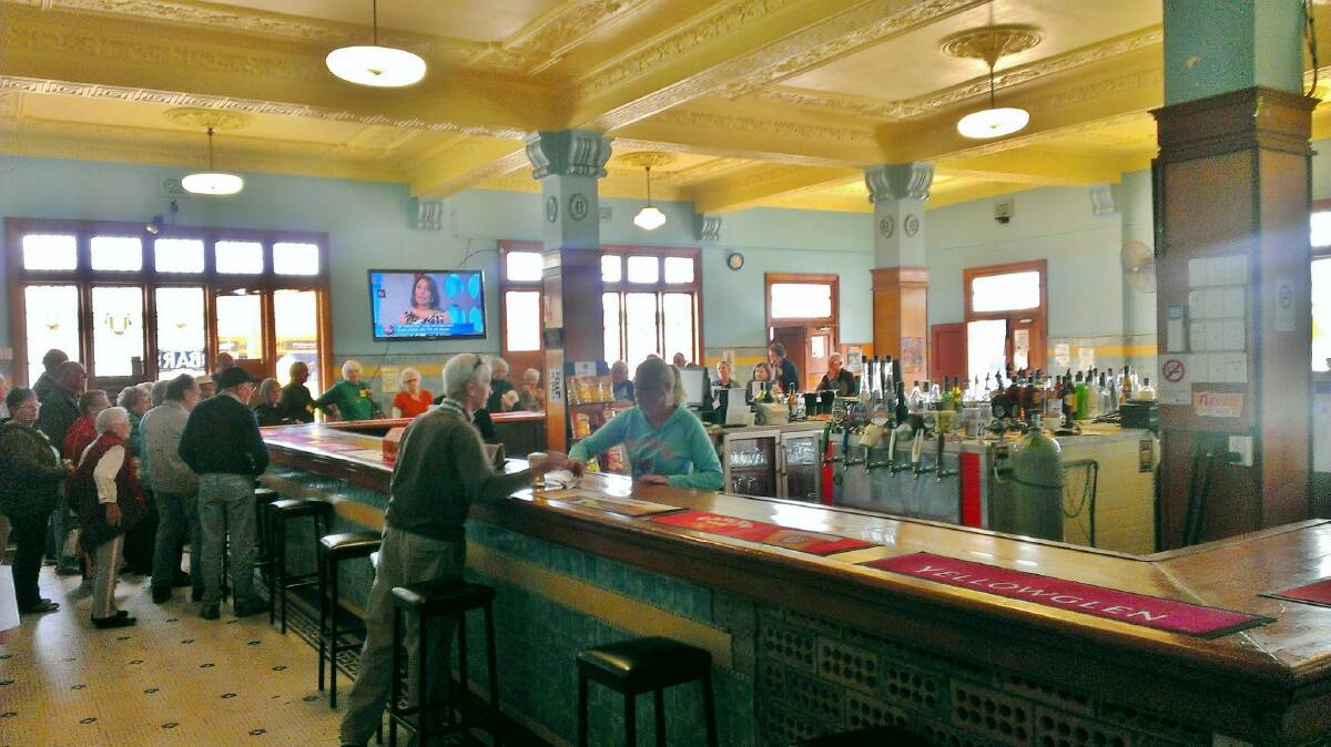 The historic public bar is a cool and refreshing place to bend your elbow