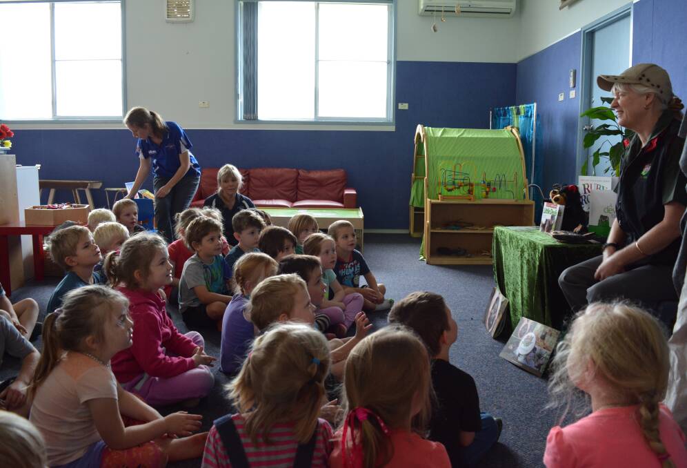 Learning about the creature on your doorstep: The Gloucester Pre School students learn about the plight of the Tasmanian Devil. 