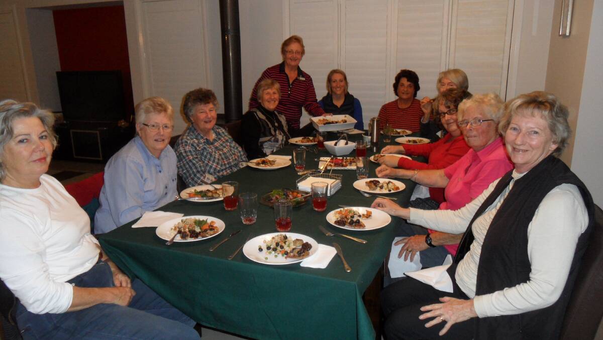 The ladies of the CWA Evening Branch enjoy a smorgasbord of blueberry delights during their recent meeting.