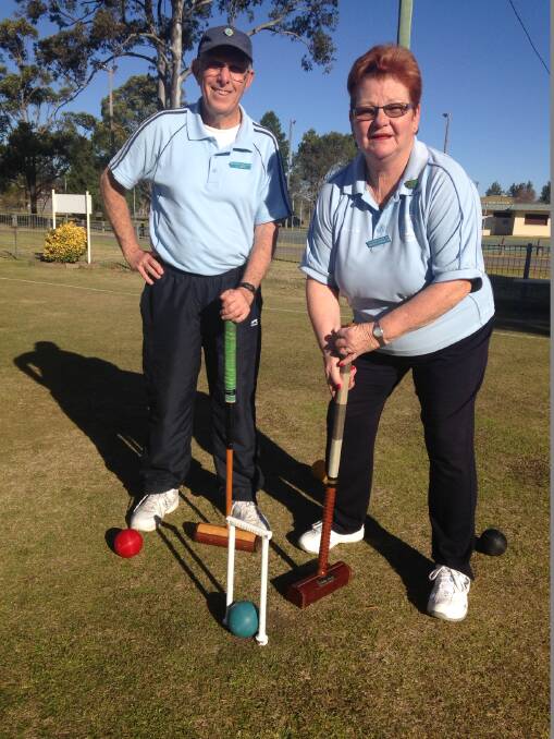 Club singles competition: Al Minis and Brenda Pennicuik were finalists for the Gloucester Croquet Club Singles championship. Photo: Supplied