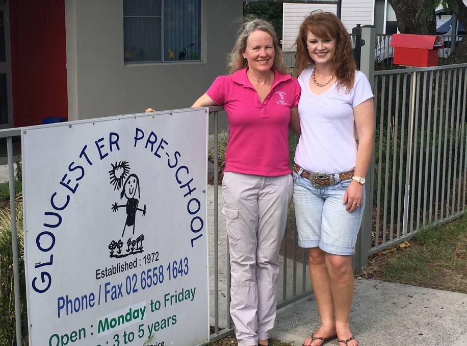 Bringing new jobs to town: Elizabeth Price, Director and Casey Gooch, President of Gloucester Pre-school. Picture: Supplied