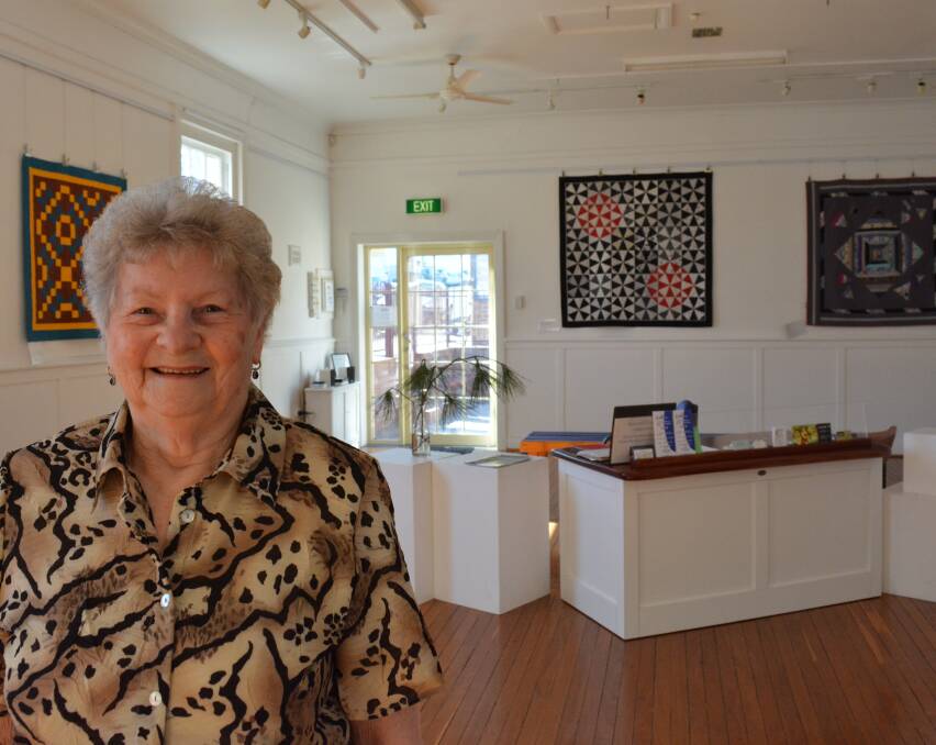 A display of colour: Audrey Gerard is one of the talented women who have made the beautiful quilts on display at the Gloucester Gallery.