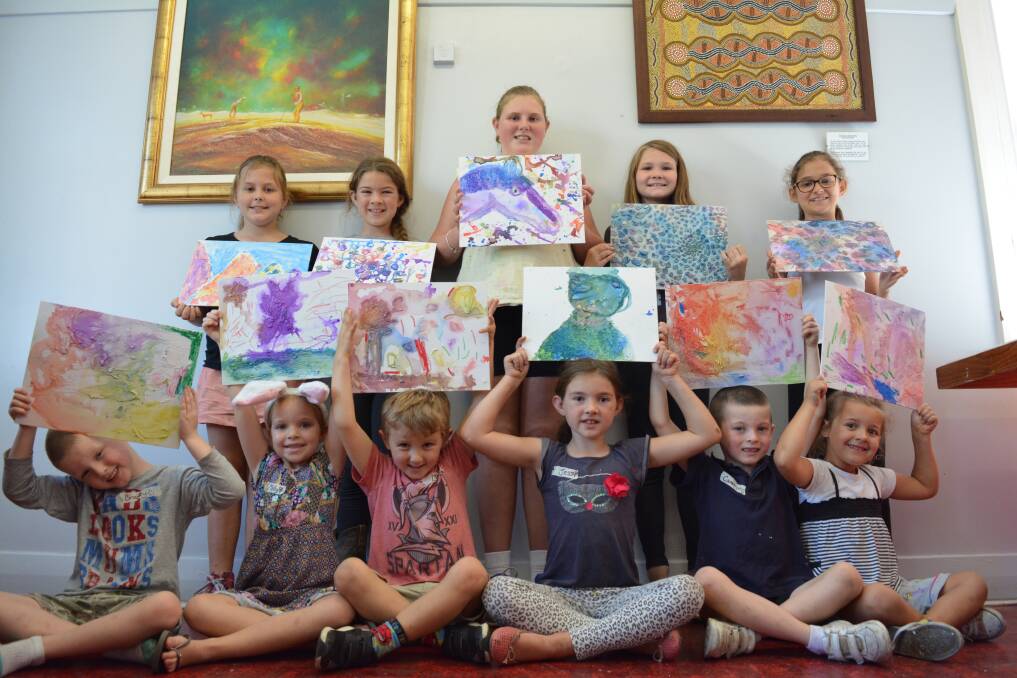 Look what we made: All the children enjoyed the session learning how to make a beautiful painting. Picture: Anne Keen