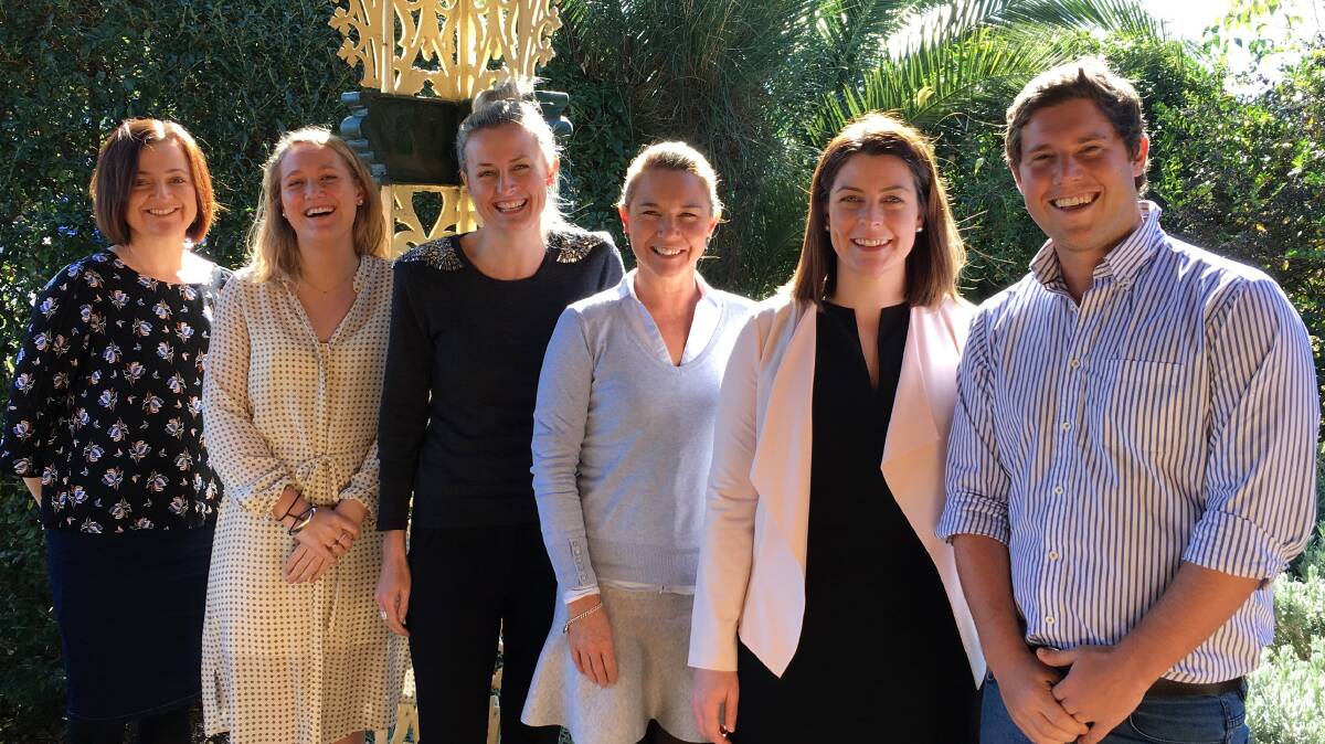 Meet the team: From Seftons Kylie Galbraith, Eleanor Turnbull, Airlie Horton, Melinda McDonald, Laura Carr with Toby Locke from FFN. Picture: Supplied