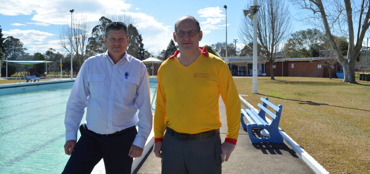 Setting a standard: Rob Griffiths and Tad Parish have worked hard to reduce to the overall running costs of the pool without cutting back on safety.