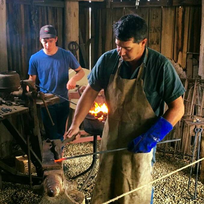 Rodney and Bailey Gorton will fire up the blacksmiths forge on Local Day in Stroud this Sunday 