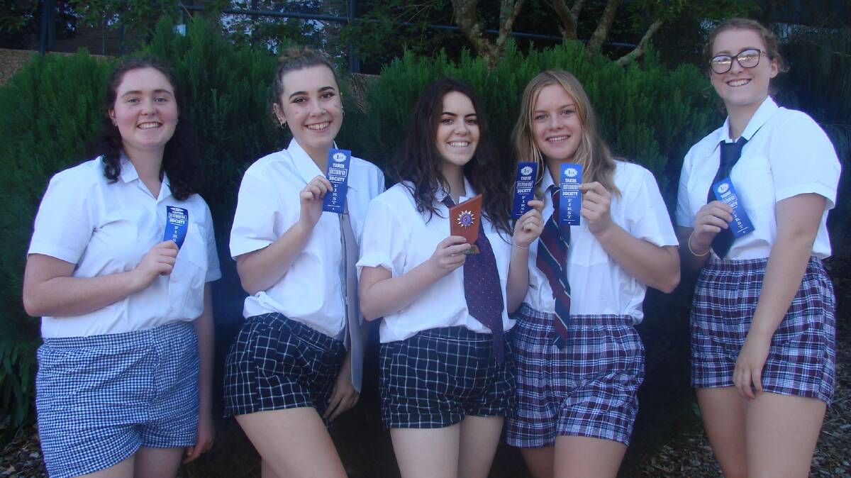 Year 11 students Jasmine Keen, Sophie Dunn, Madi Battams, Ellie Schumann and Kyra Edstein will be performing at the Grand Finale Concert. Photo supplied