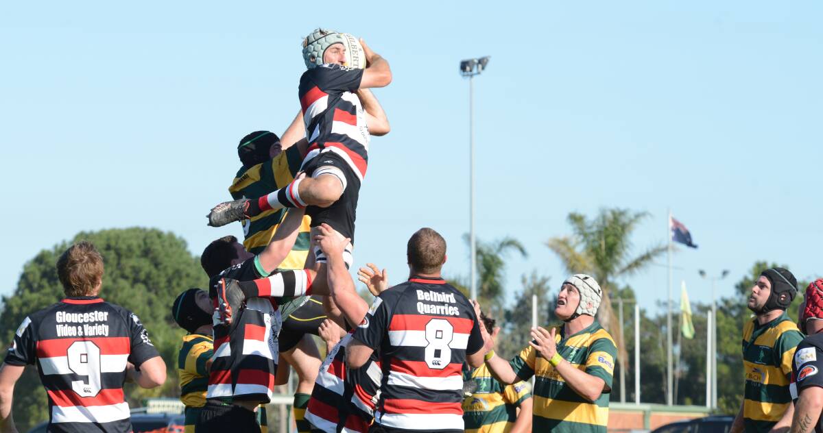 Grand final 2015: Gloucester gains possession from a lineout during the 2015 grand final against Forster-Tuncurry. Picture: Manning River Times