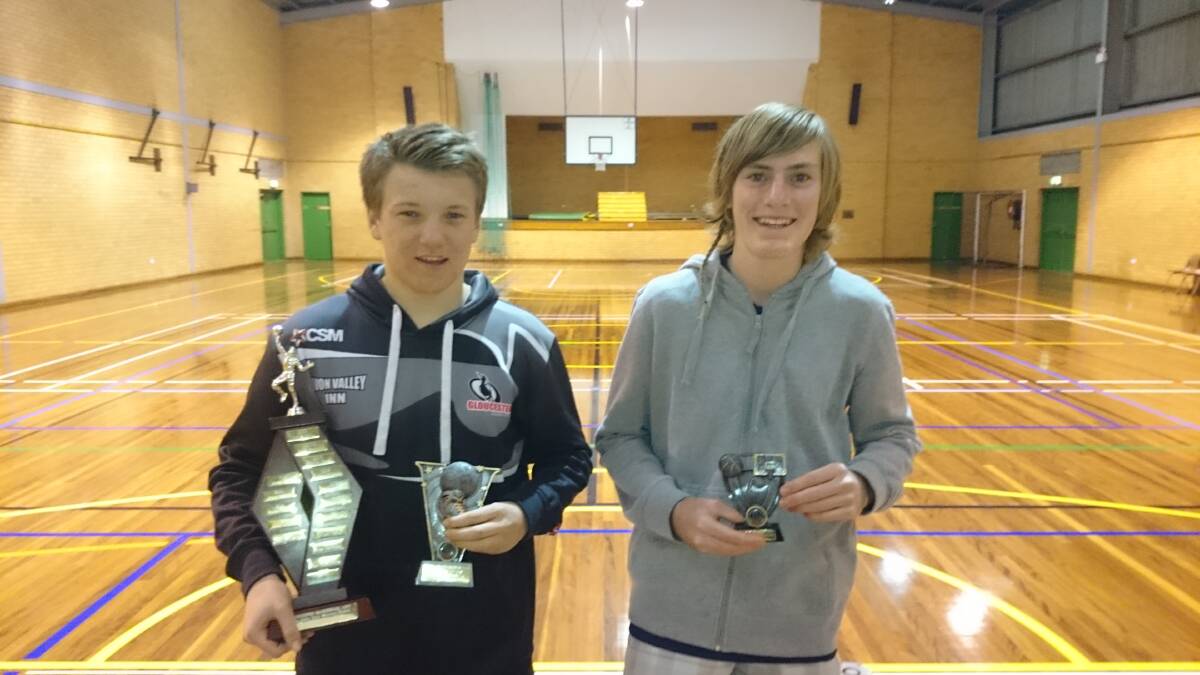 Most Valuable Player Coen Durbidge and Most Improved Player Andy Hughes.