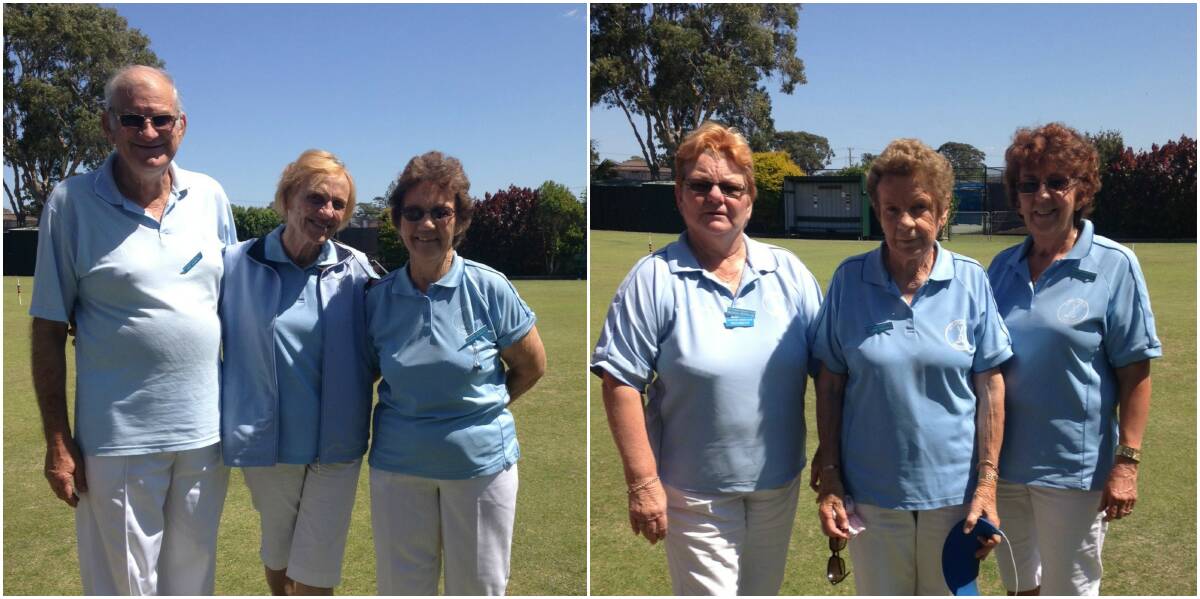 Croquet: Division 3 players Ken Gosson, Judy Hopkins and Robyn Roberts; division 2 players Brenda Pennicuik, Yvonne Bagnall and Bev Murray. Photo: Supplied