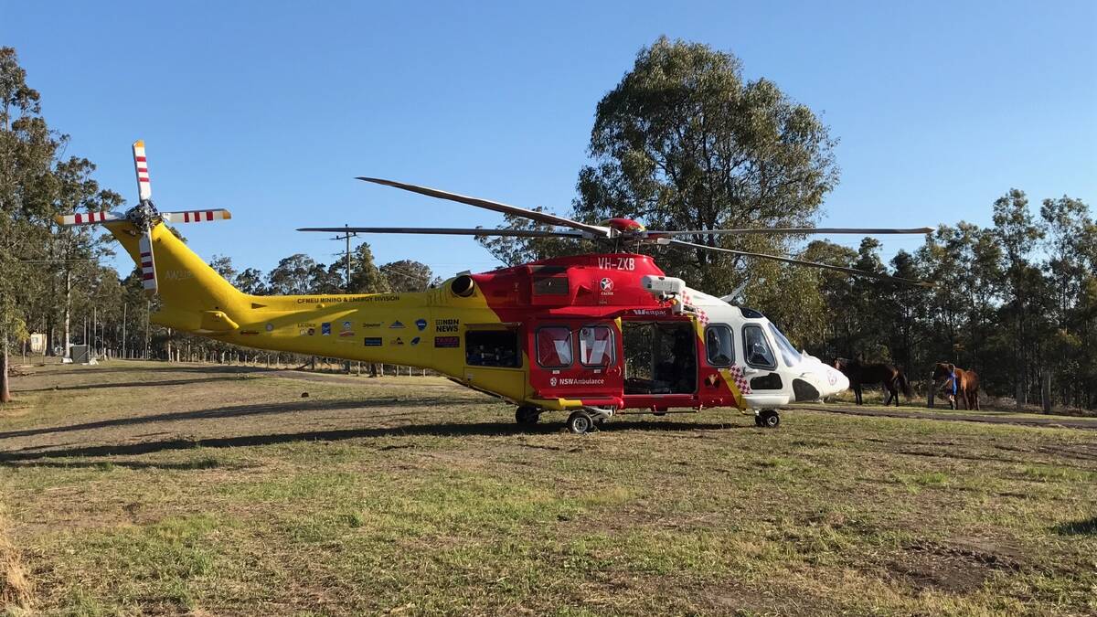 Westpac Rescue Helicopter on the scene. Photo. Supplied