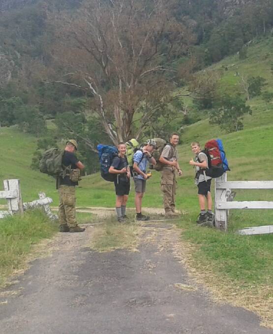 Year nine students at the end of the Bucketts Scenic Walk. Photo supplied