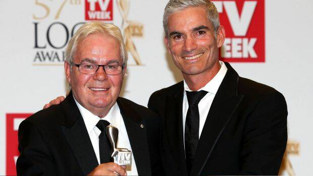 Colleagues, friends: Les Murray and Craig Foster worked together at SBS and were synonymous with the broadcaster's football coverage. Photo: Ryan Pierse