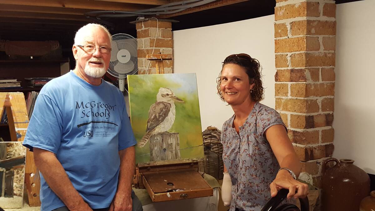 Local artists Ron Hindmarsh and Jillian Oliver will be guiding veterans in the art classes. Photo: submitted