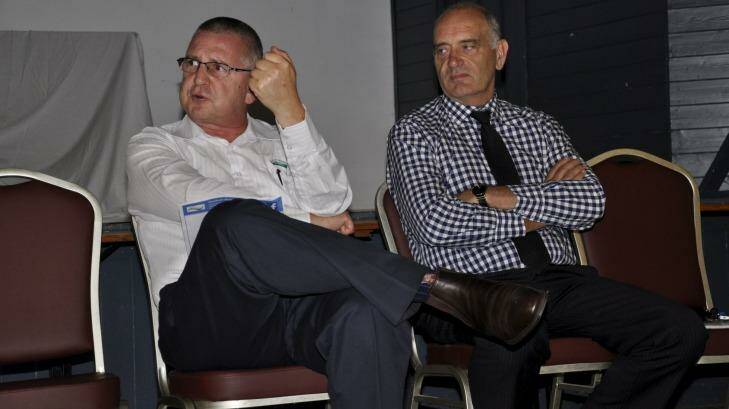 Goulburn mayor Geoff Kettle and general manager Warwick Bennett.
 Photo: Goulburn Post