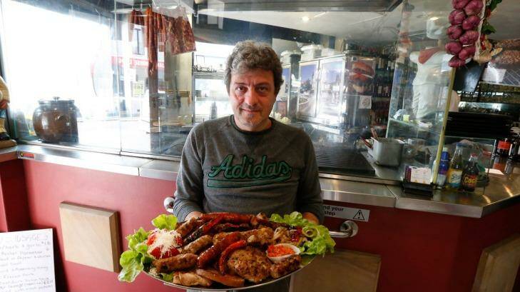 Macedonian community member Alexander Dzepovski , who complained that an Orthodox interfaith lunch didn't have pork on the menu. Photo: Peter Rae