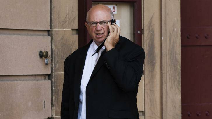 Eddie Obeid's brother-in-law John Abood outside the Darlinghurst Supreme Court on the second day of Mr Obeid's criminal trial. Photo: James Brickwood