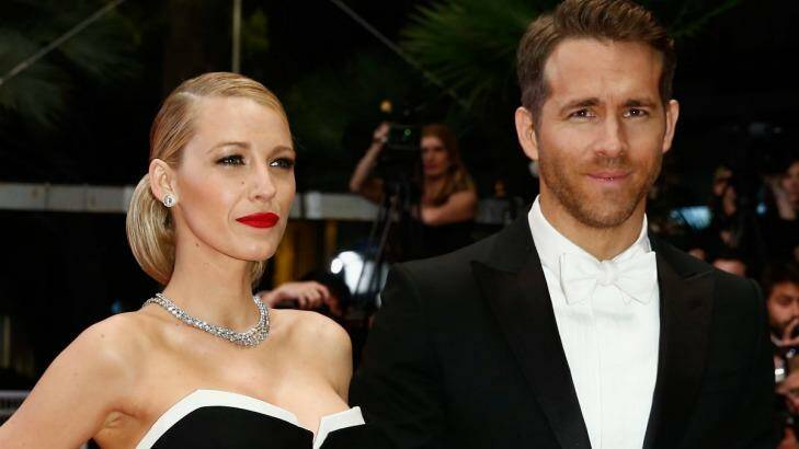 Shaking it out: Blake Lively with husband Ryan Reynolds . Photo: Andreas Rentz