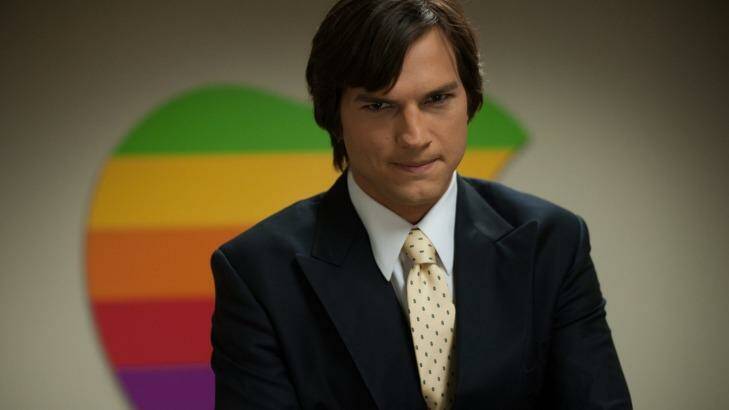 Worlds are colliding: Kutcher played Steve Jobs in a biopic last year. 