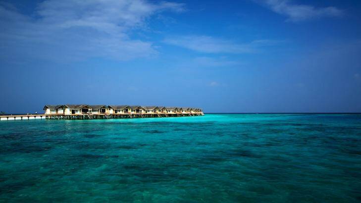 Overwater bungalows at Laoma.