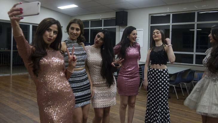 Miss Lebanon contestants rehearse at the Greenacre Neighbourhood Centre. Photo: Sahlan Hayes