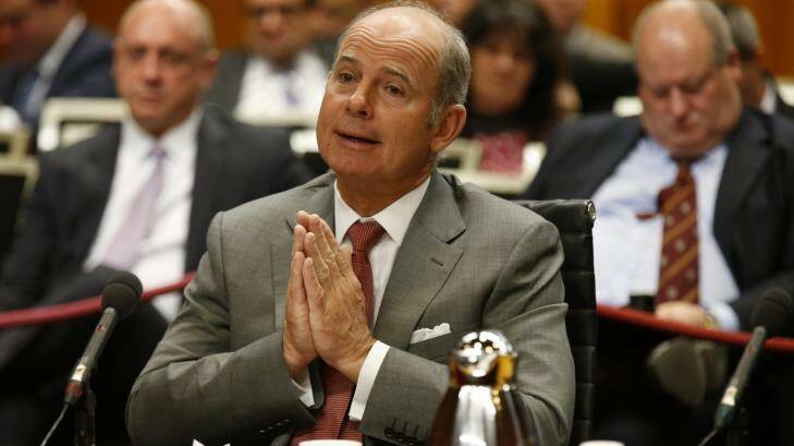 IOOF Chief Executive, Chris Kelaher at the Senate Hearing into IOOF, at NSW Parliament House, Sydney. Photo: Peter Rae