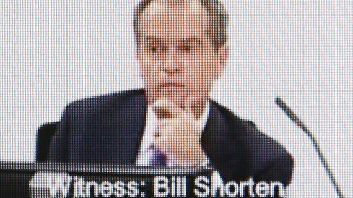 Opposition Leader Bill Shorten at the royal commission into unions in July 2015. Photo: Supplied