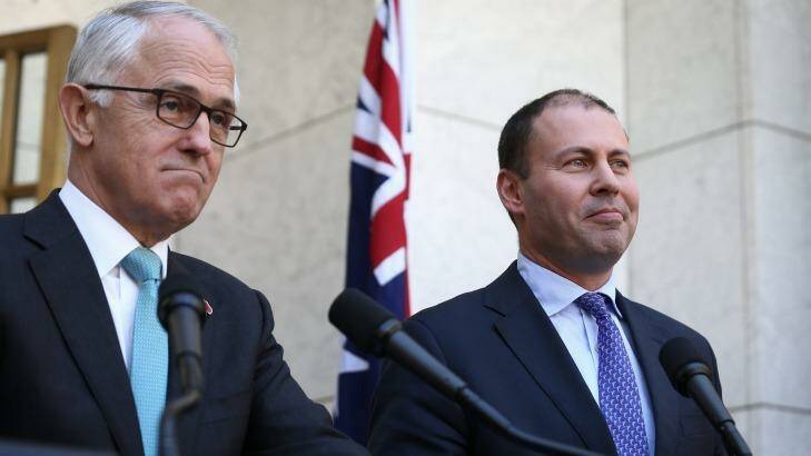 Backdown: Malcolm Turnbull and Josh Frydenberg have ruled out an emissions intensity scheme. Photo: Alex Ellinghausen