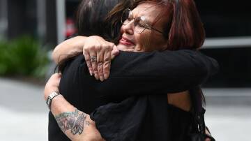 Alison Russell (right) said she was overjoyed her daughter's accused killer will stand trial. (Jono Searle/AAP PHOTOS)