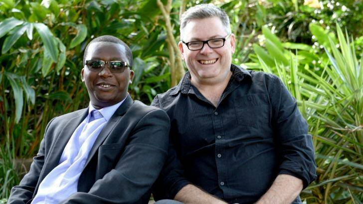 Co-authors and friends, James Roy and Noel Zihabamwe.
 Photo: Steven Siewert