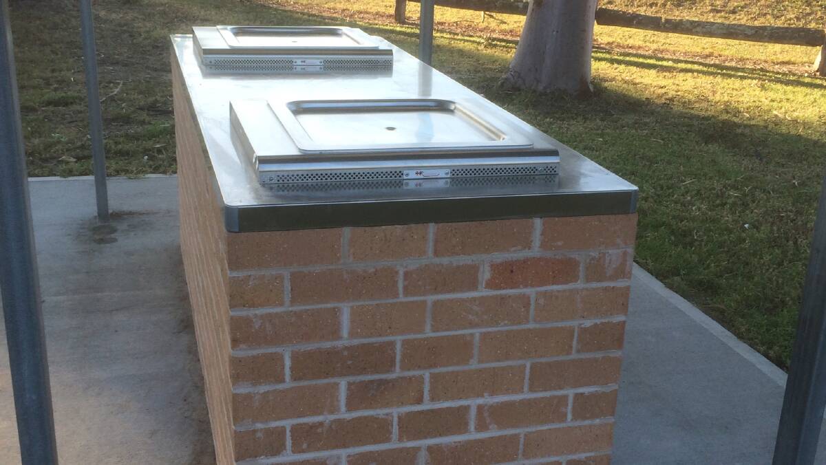 A brand new electric barbecue in Lions Park.