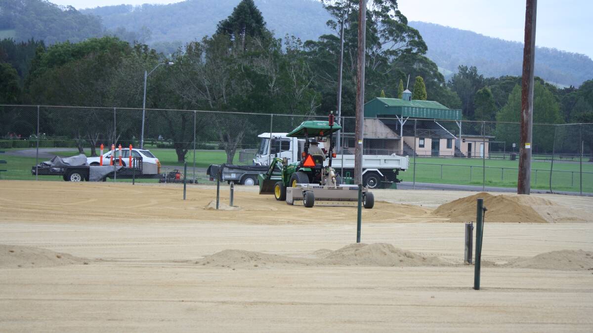 The clay courts at Gloucester Tennis Club are being resurfaced.