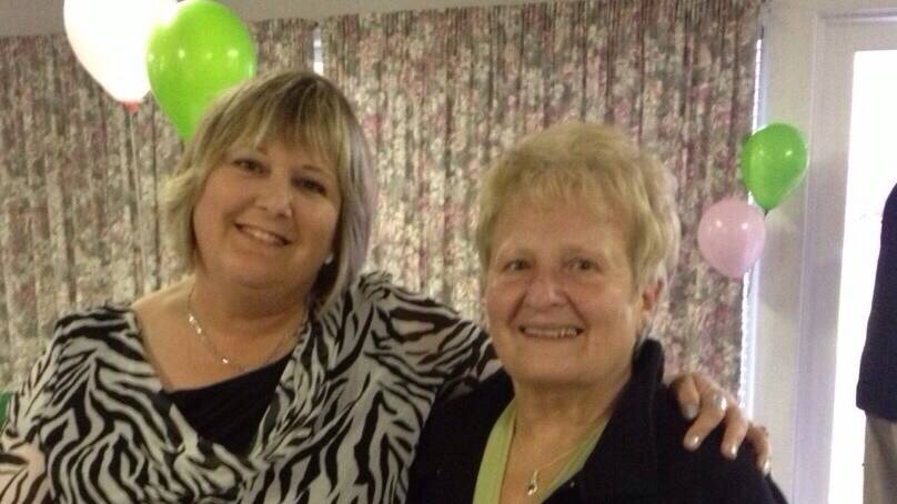 Tracey with her mum Denise Martin who is currently undergoing her own cancer battle.
