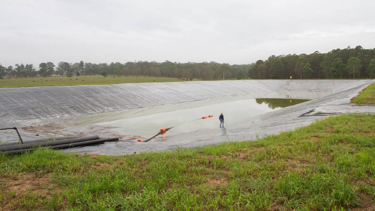 FILE PIC: a lined dam on AGL's Tiedmans property.