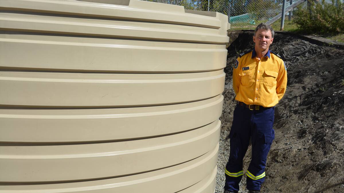 Anthony Duff with Bundook brigade’s new water tank.