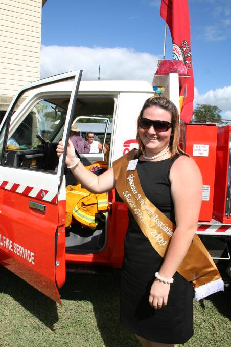 Gloucester show girl Karra Daley arrived at the 2009 show in a RFS truck.