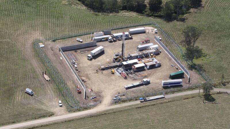 A coal seam gas drill site in Gloucester.