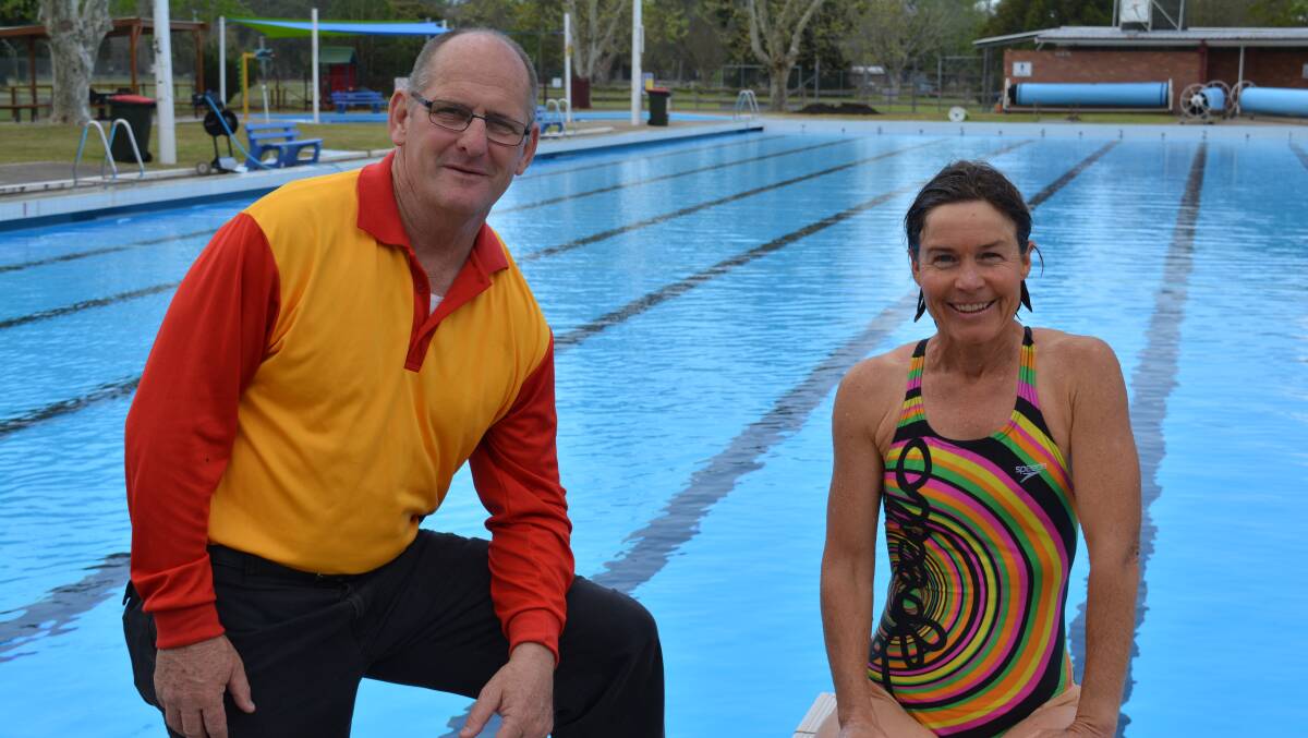 Pool manager John Parish with Sue Kingston at Gloucester Olympic Pool. The pool opens to the public this Saturday.