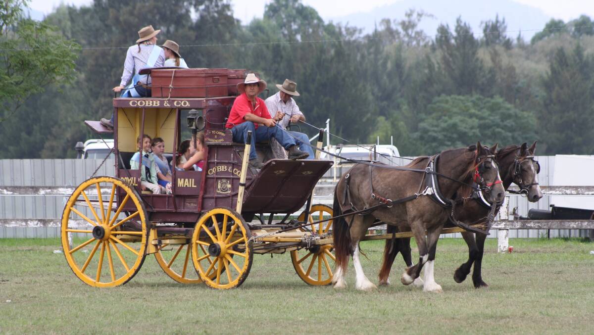 The Cobb and Co mail coach was a hit with spectators.