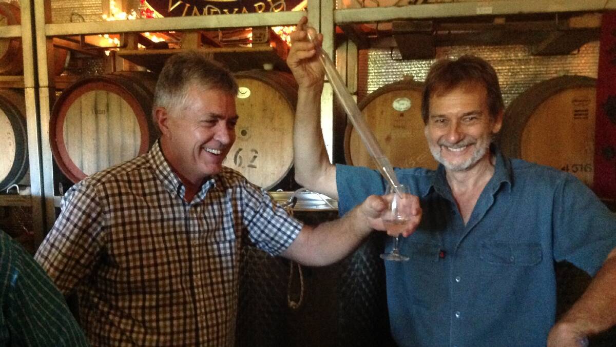 Paul Hedditch and John Dugas at Gloucester River Wines.