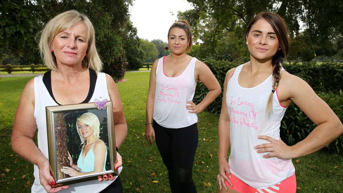 Mandy, Taneal and Brodie Preston will complete the NewRun run in Newcastle this weekend as part of the In Loving Memory of Tamika Preston team to raise money for The Butterfly Foundation.
