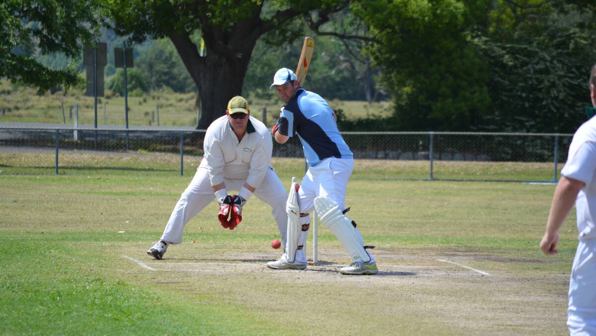 Mathew Higgins on his way to a century against Stroud last Saturday.