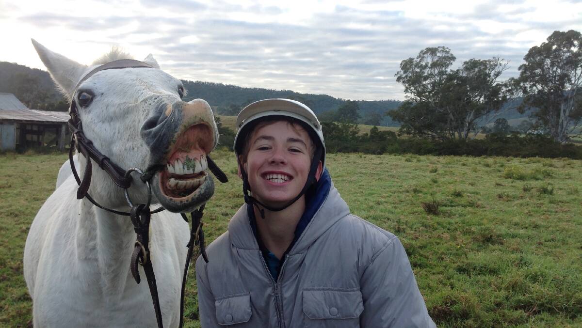 Cameron Dunlop and his horse Snow are getting into the spirit for this week’s Glowalman Junior events.