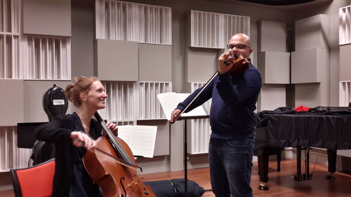 Heather Lindsay (cello) and Jem Muharrem (violin) rehearse in the lead up to this year’s Craven Creek Music festival.
