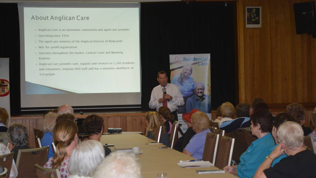 Anglican Care’s Colin Osborne addresses the concerns of local residents.