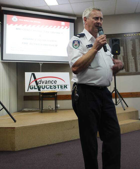 Presentation: District coordinator inspector Max Ryan spoke about the harsh conditions faced by RFS volunteers during the bushfires. Photo: Supplied.